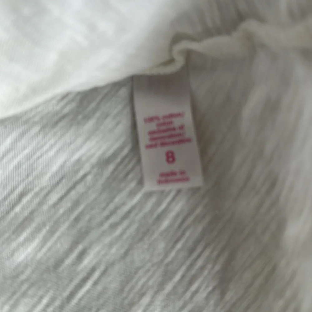 Justice Girls White Long Sleeve T-Shirt size 8